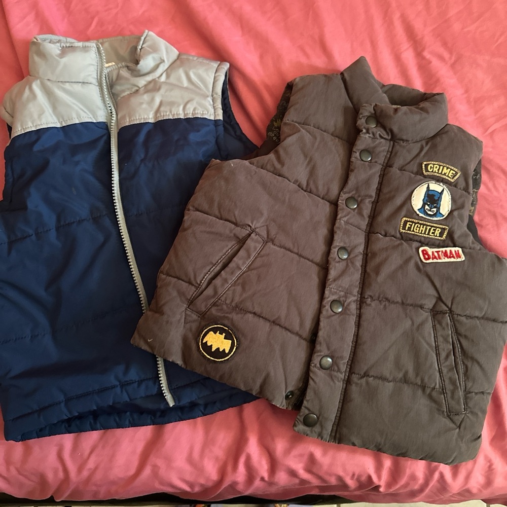 GAP Kids Blue and Gray Vests